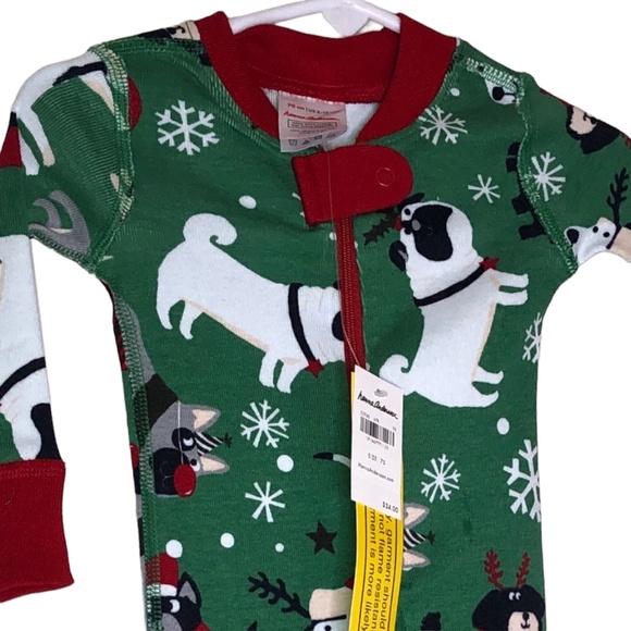 Hanna Anderson Baby Holiday Dog Print One-Piece Zip Sleeper US 6-12 Mos … - Picture 10 of 15